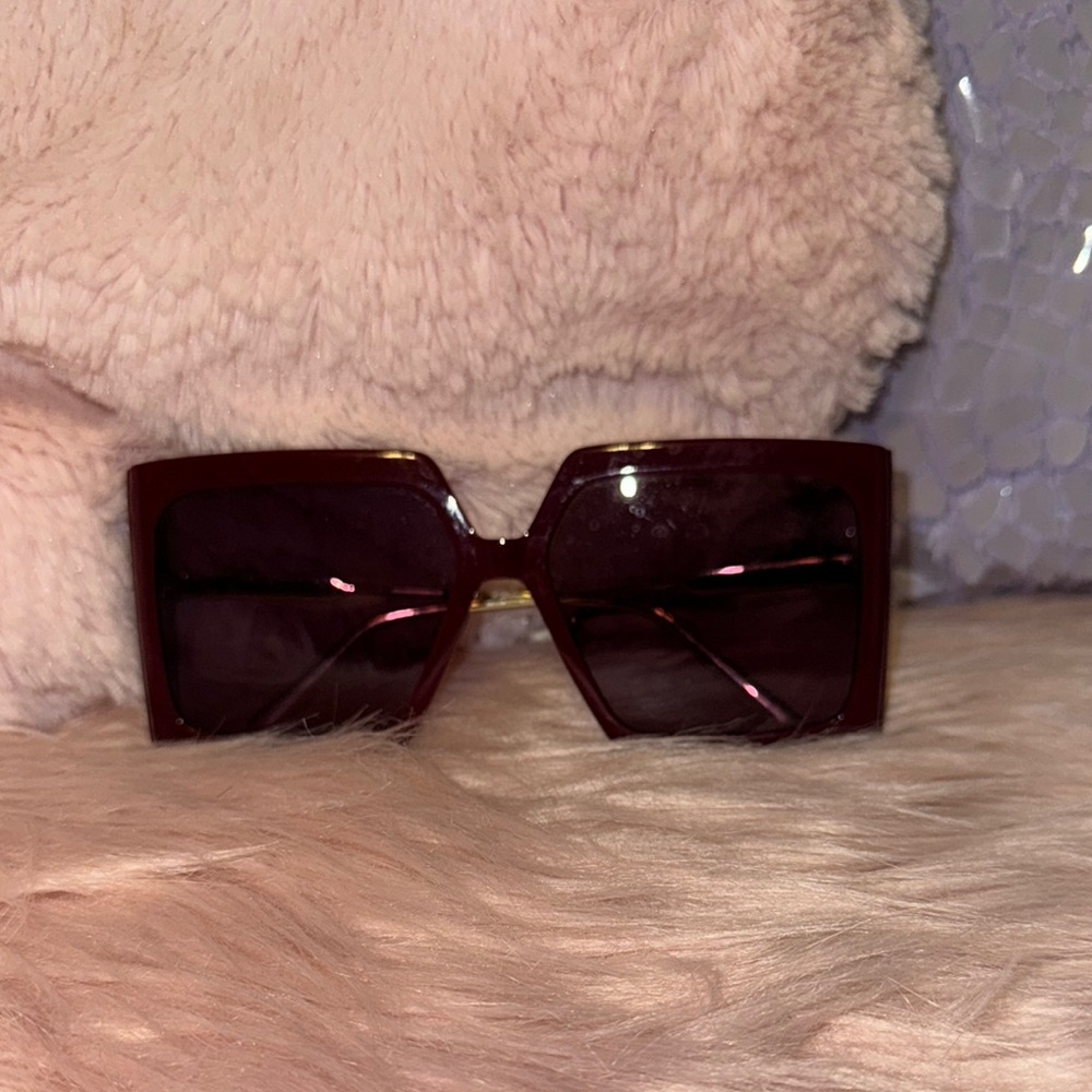 DIORSOLAR S2U 35D Burgundy Square Sunglasses